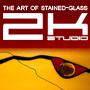2K Studio - stained glass, lamps lampshades, wall decor, windows & doors panels logo